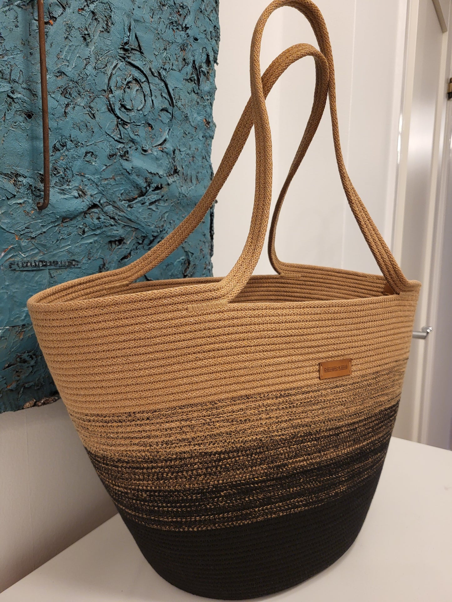 City Bag ombre, svart och karamel