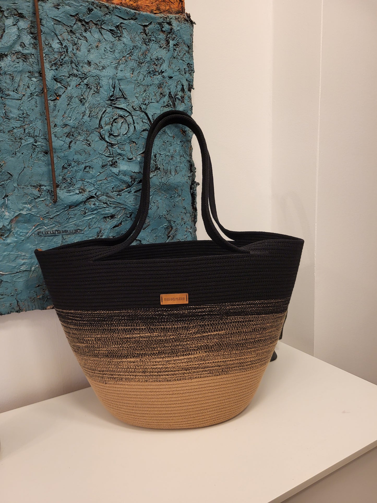 City Bag ombre. Karamel och svart.