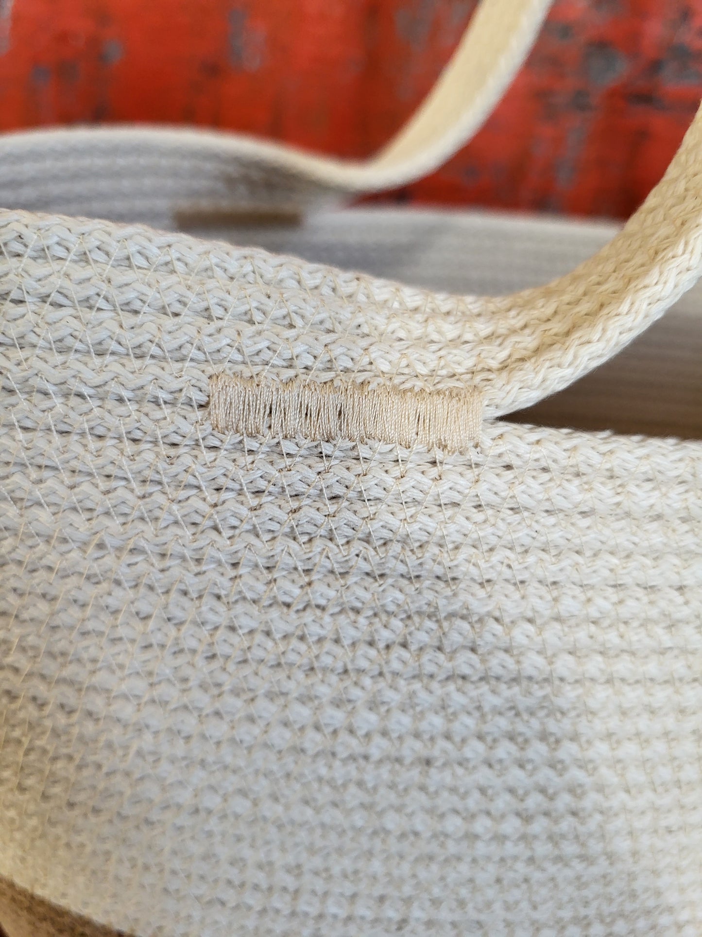 City Bag. Karamell och rå bomull.