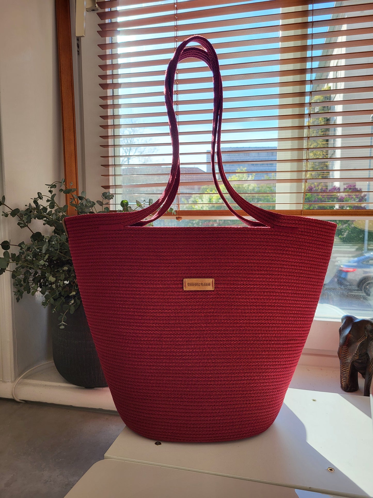 City Bag. Vinröd