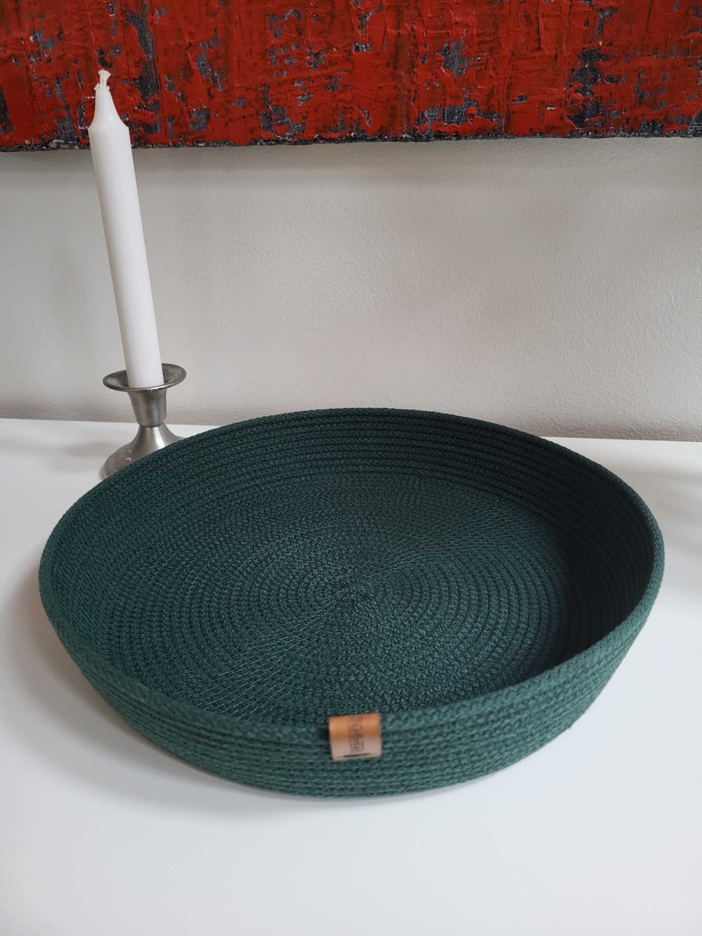 Bricka - Rund Ø24 cm - Buteljgrön