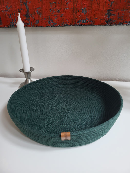 Bricka - Rund Ø24 cm - Buteljgrön