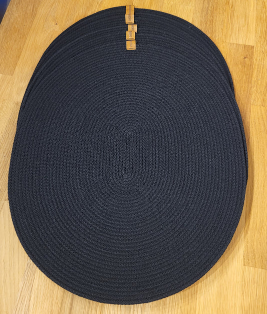 Underlägg - Oval 34x40 cm - Svart