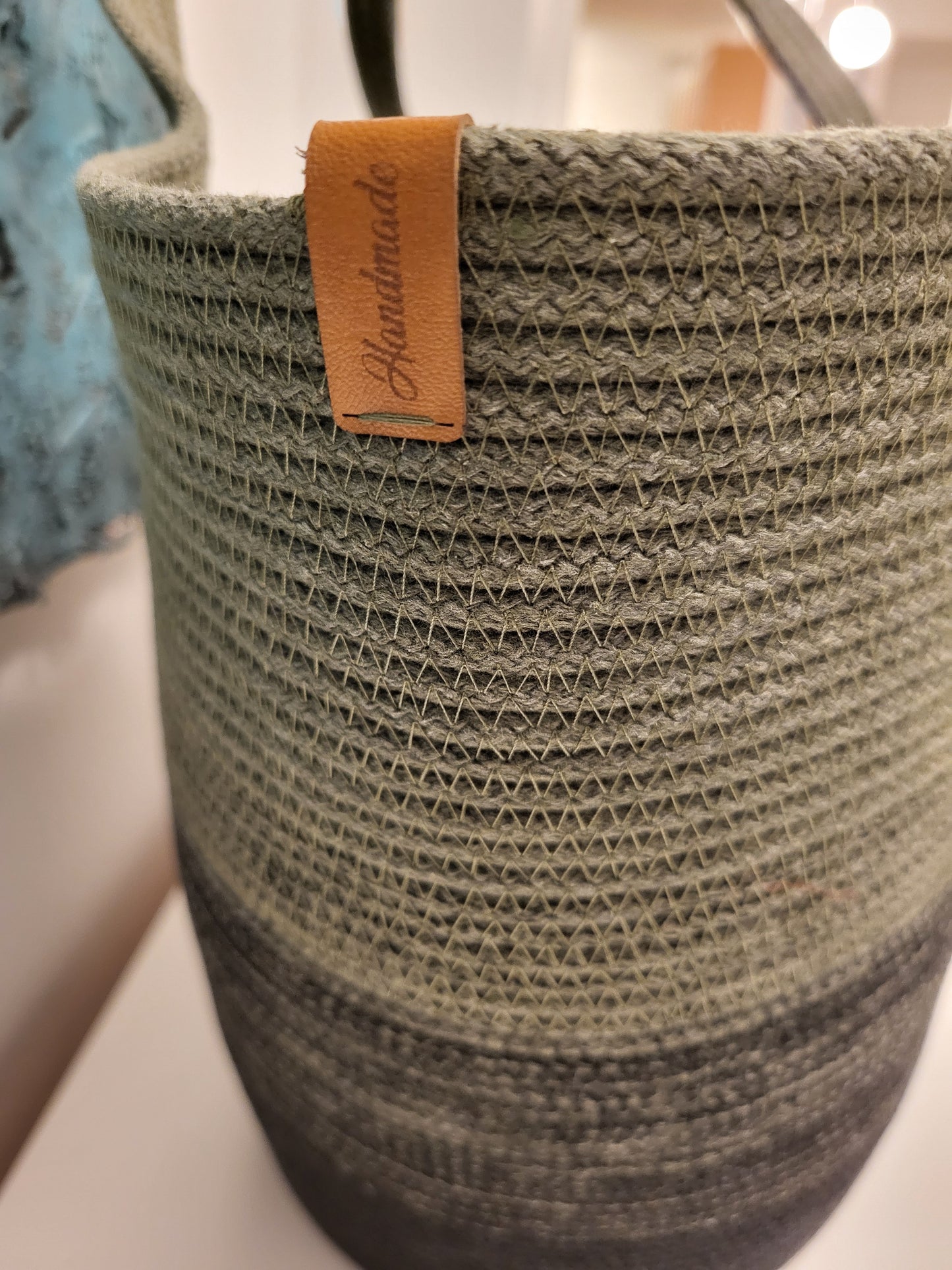 City Bag ombre. Svart och olivgrön.