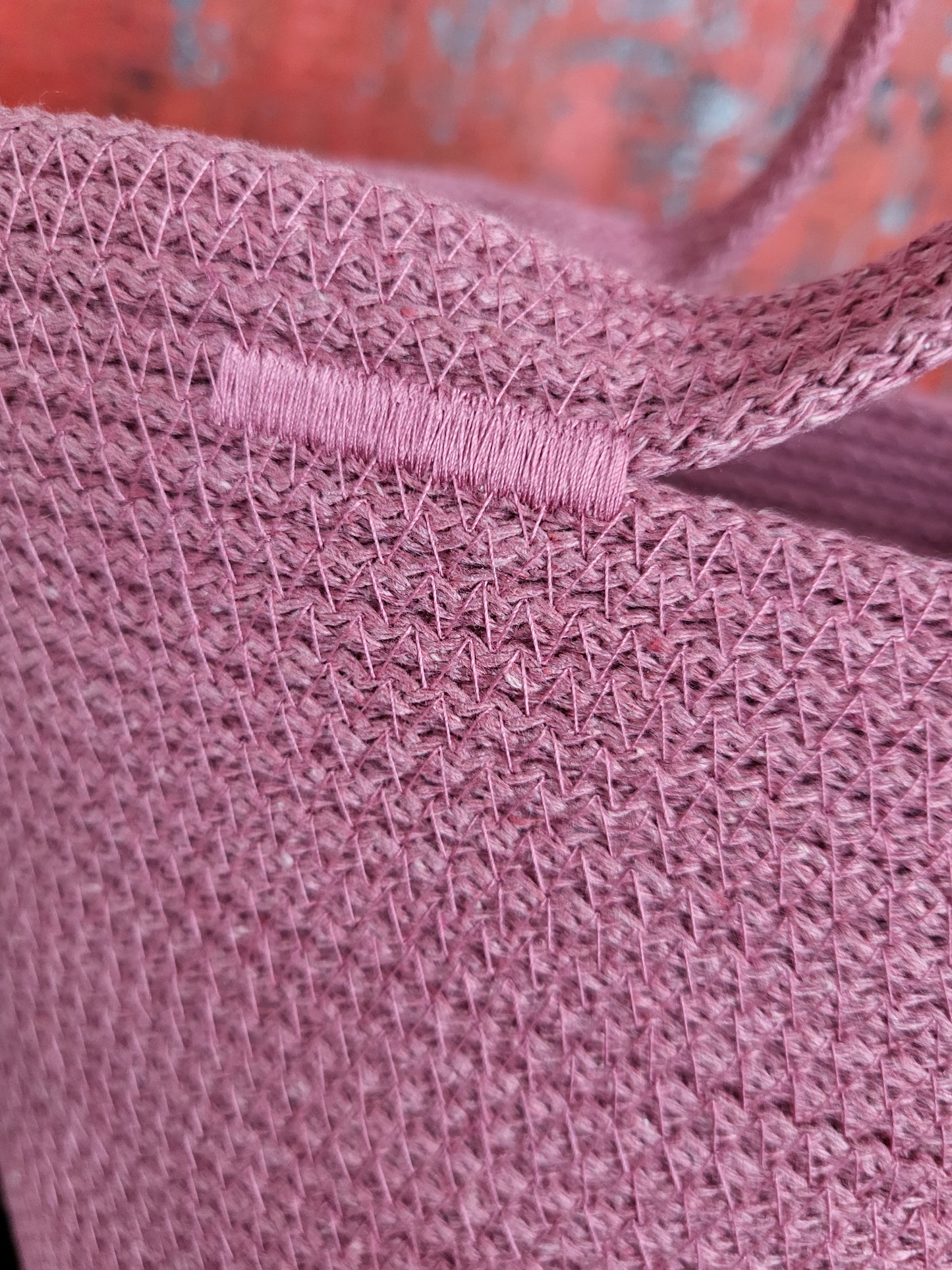City Bag, oval botten. Mörkrosa