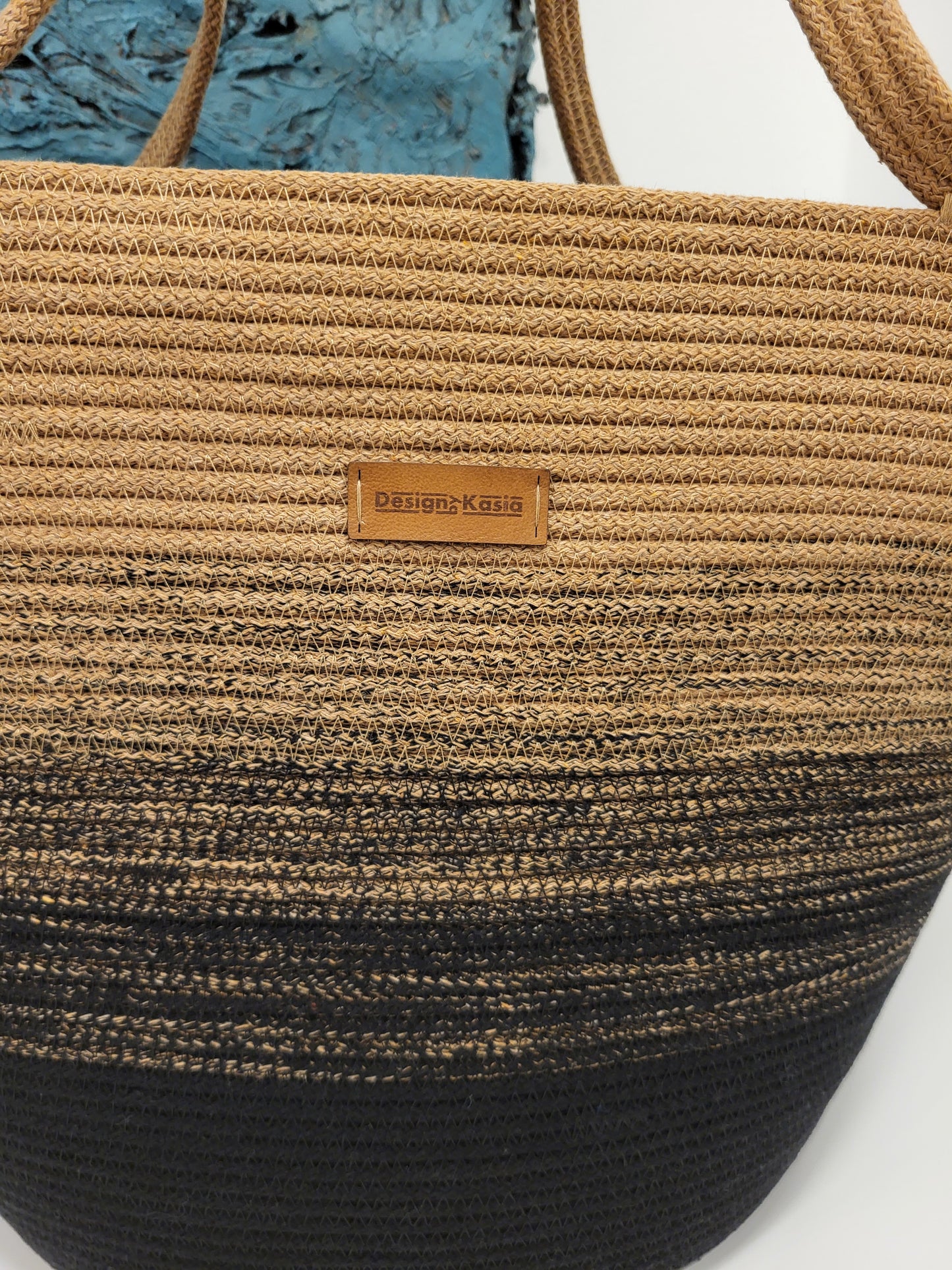 City Bag ombre, svart och karamel