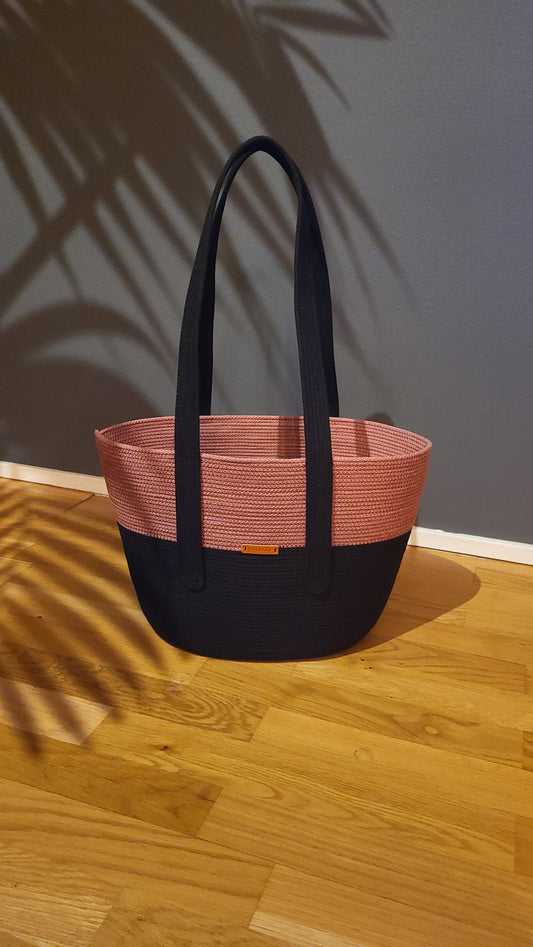 City Bag - Svart och gammelrosa
