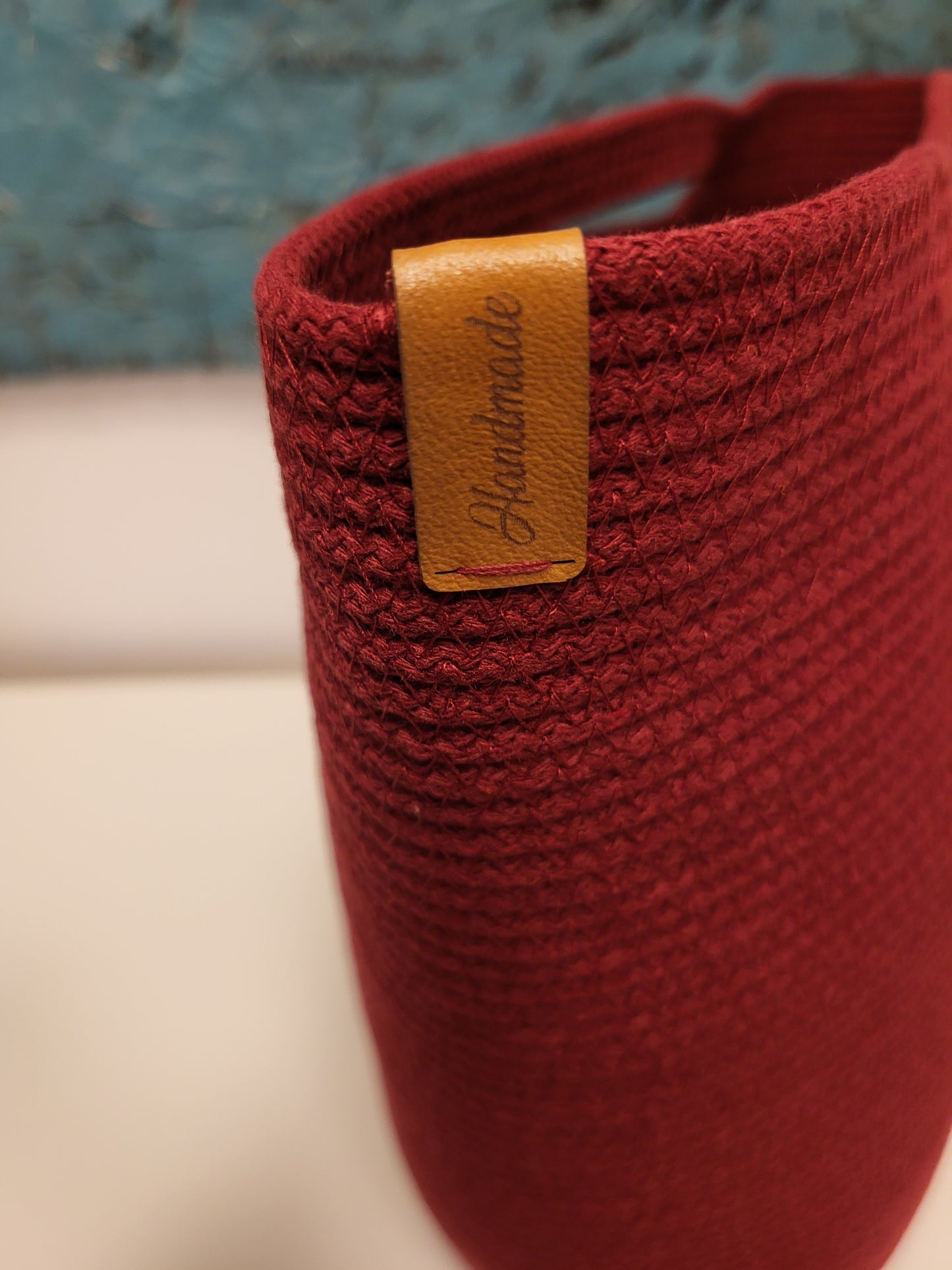 Handbag. Vinröd