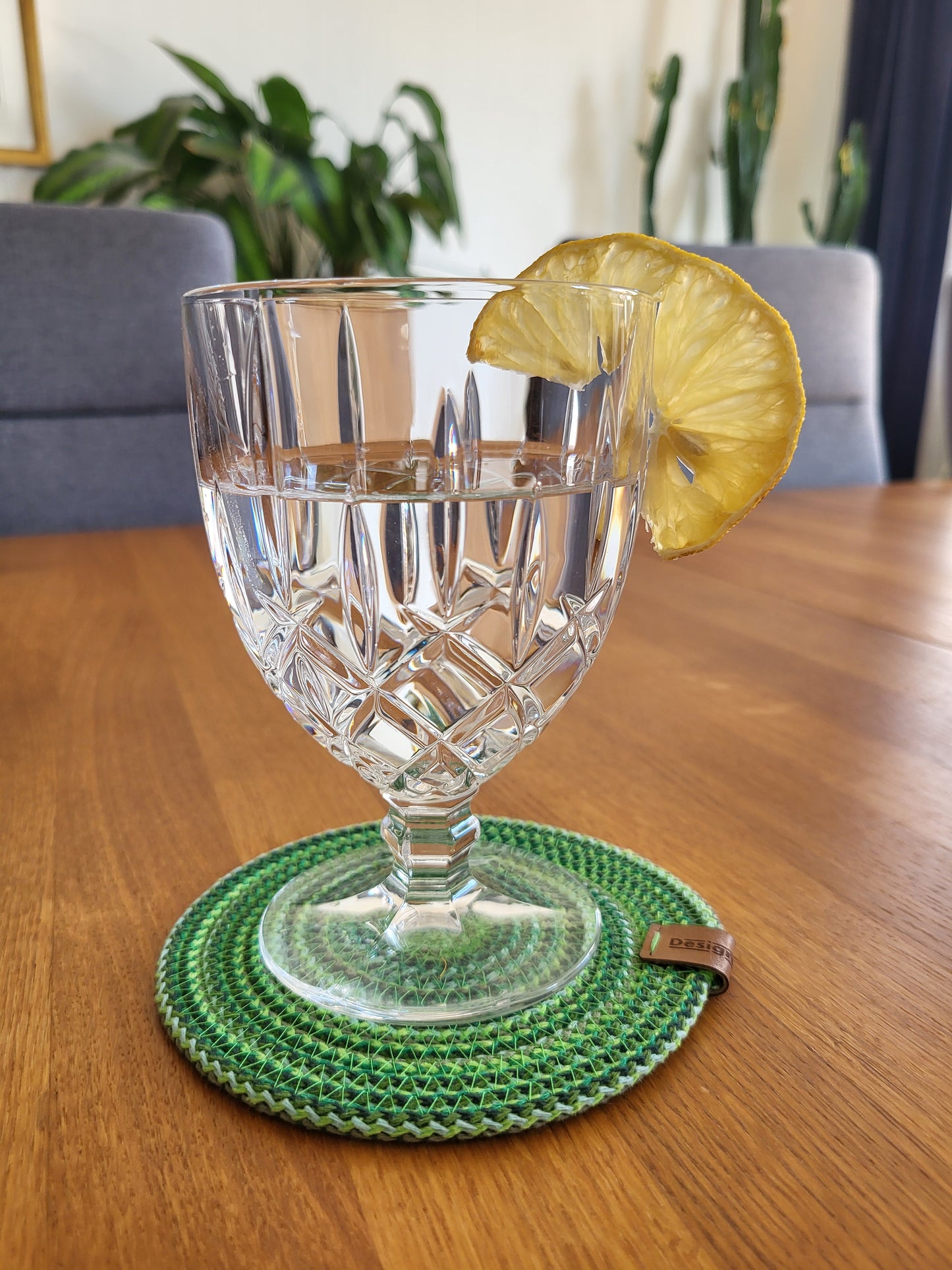 Glasunderlägg. Färgglad (grön)