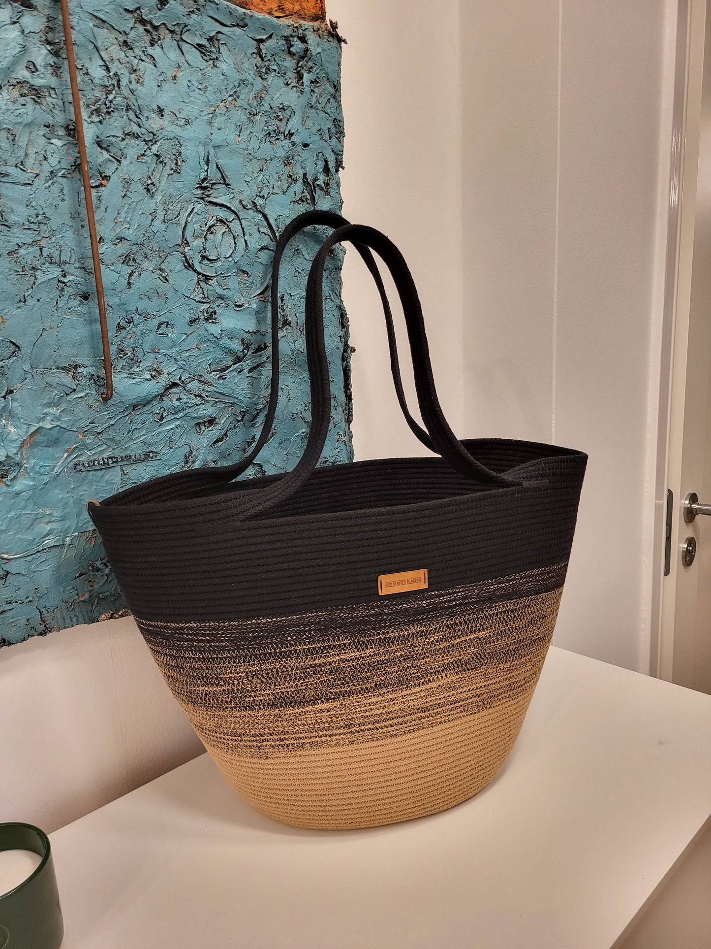 City Bag ombre. Karamel och svart.
