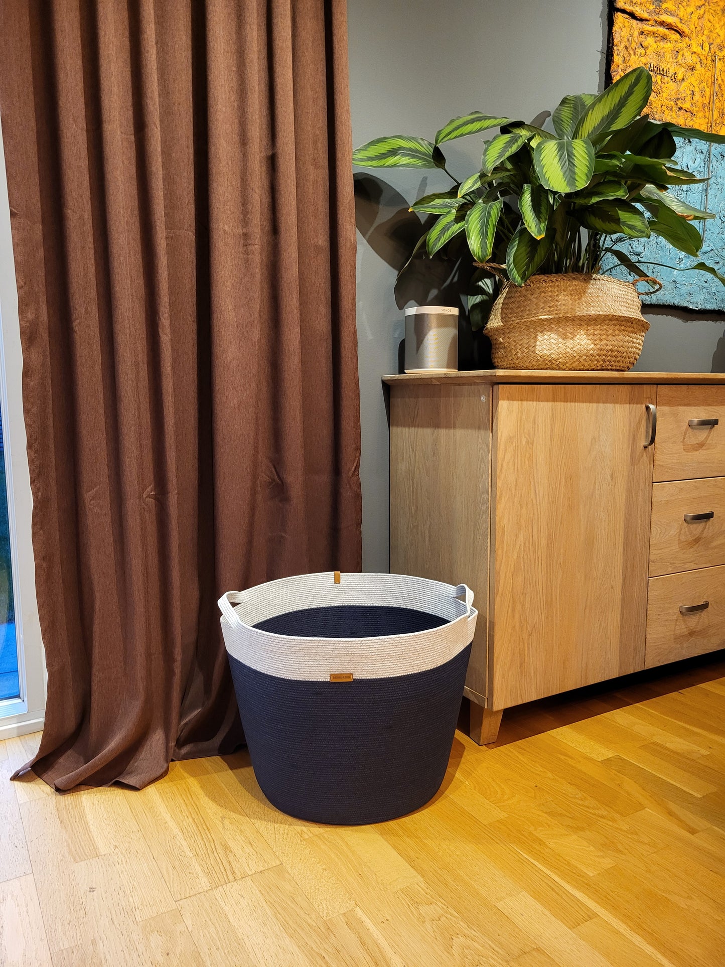 Basket for home - Mörk jeans och salt&peppar