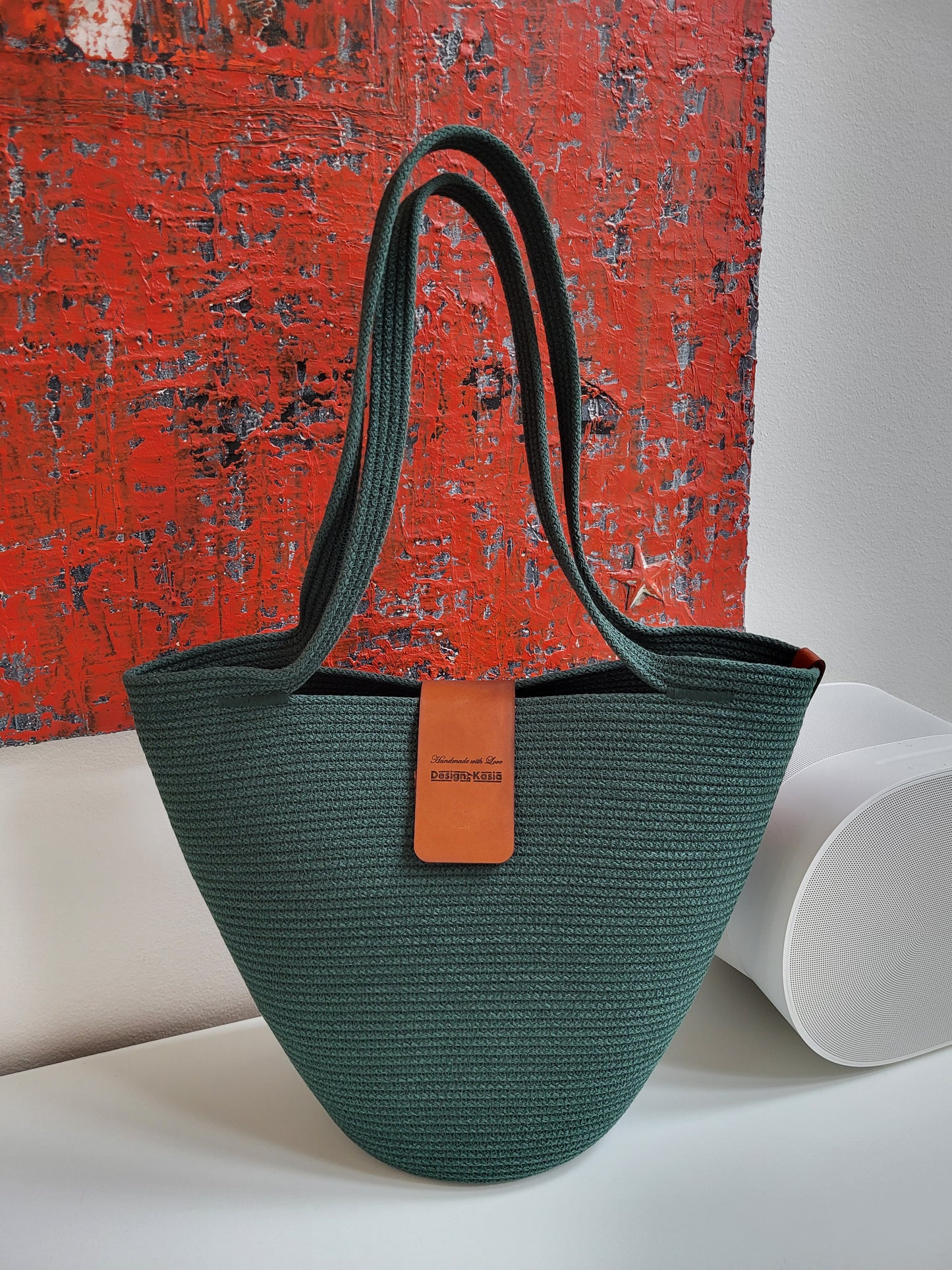 City Bag mini, Buteljgrön.