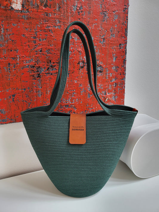 City Bag mini, Buteljgrön.