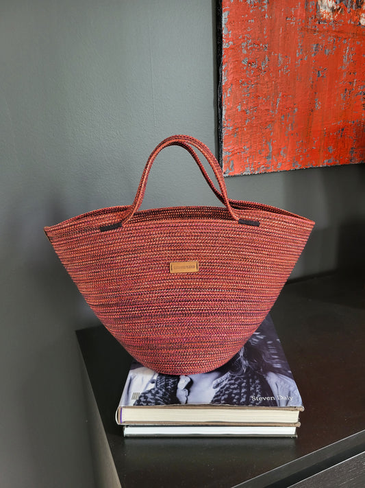 Handbag, rund botten, färgblandning.