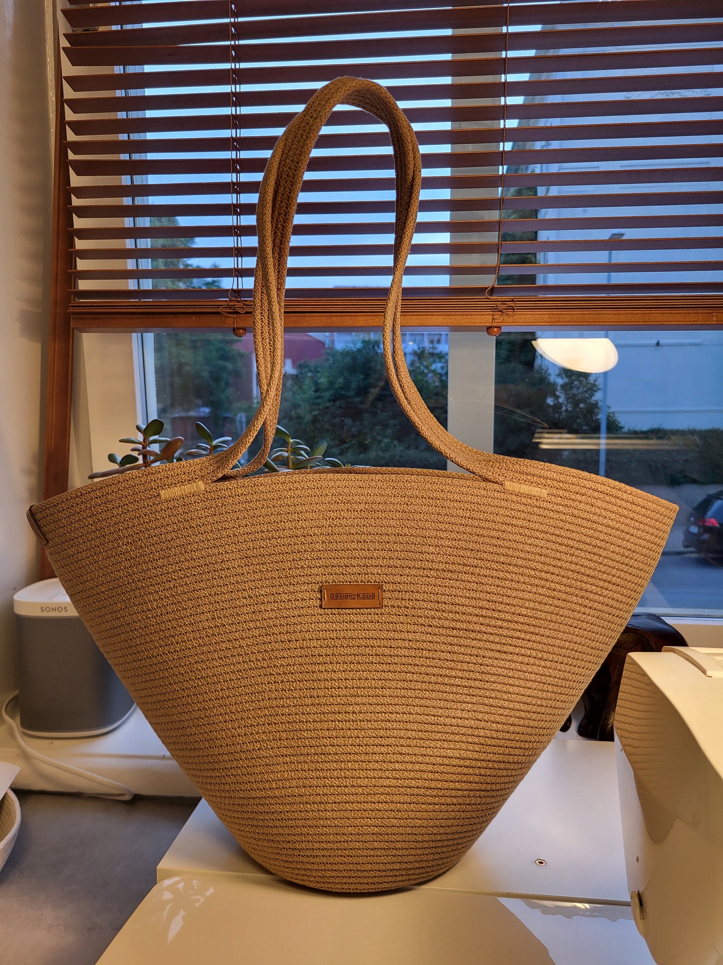 City Bag, rund botten. Karamell
