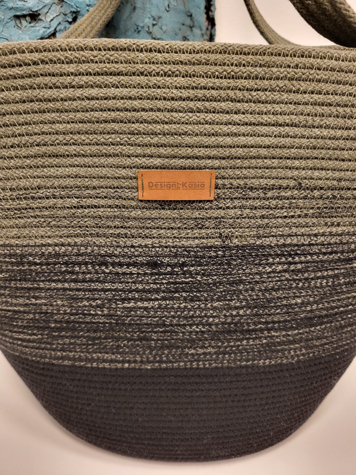City Bag ombre. Svart och olivgrön.