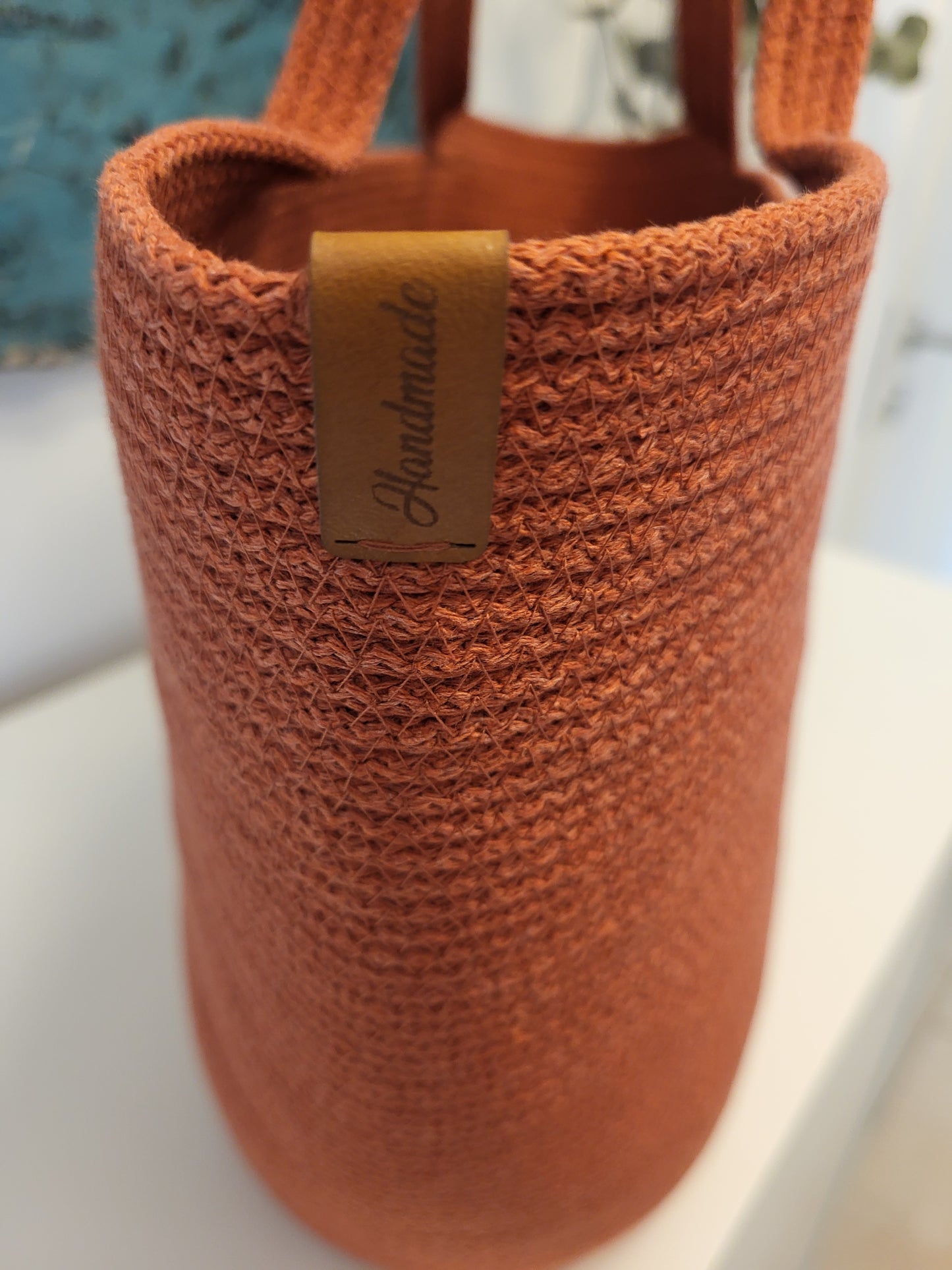 City Bag, oval botten. Terrakotta