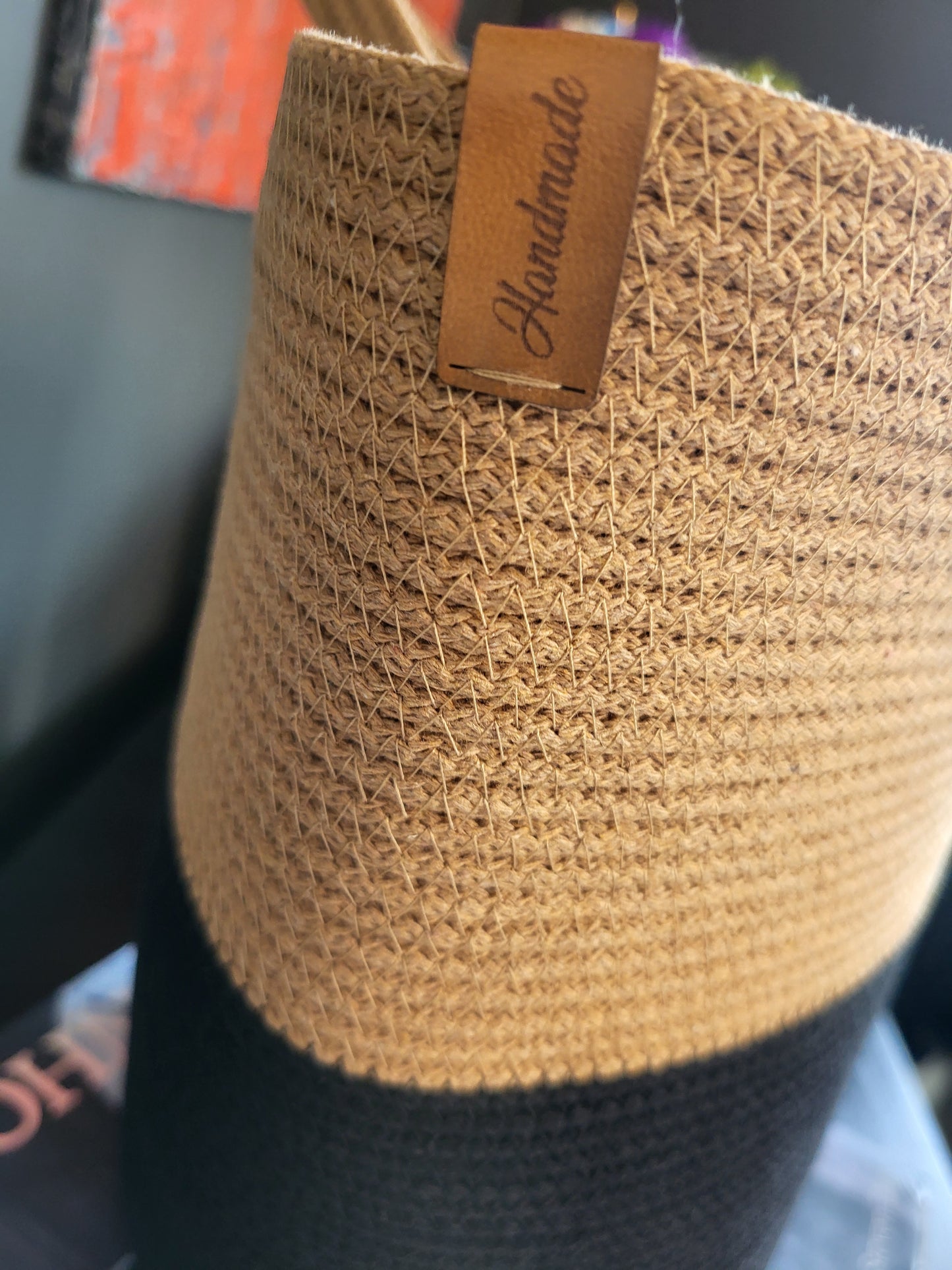 City Bag. Svart och karamell.