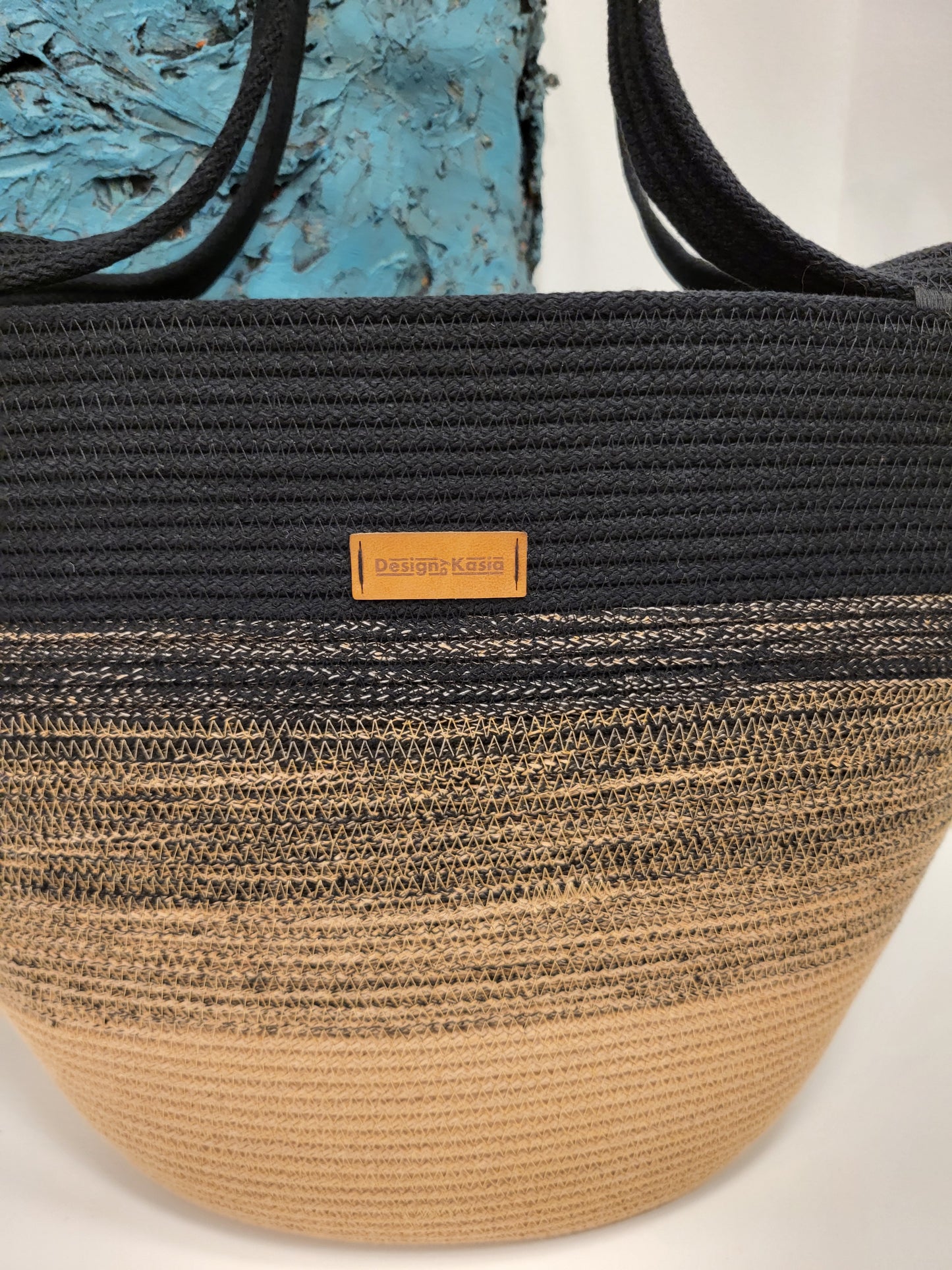 City Bag ombre. Karamel och svart.