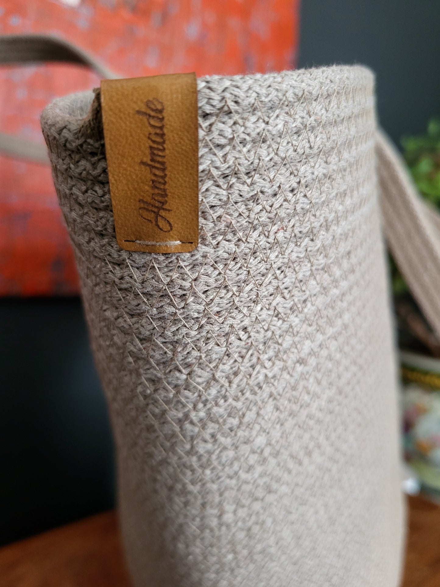 City Bag med läderspänne. Cappucino.