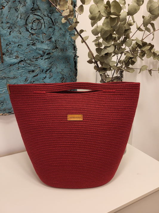Handbag. Vinröd