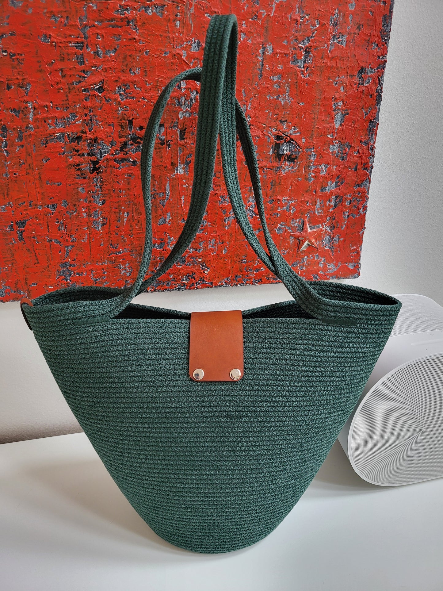 City Bag mini, Buteljgrön.