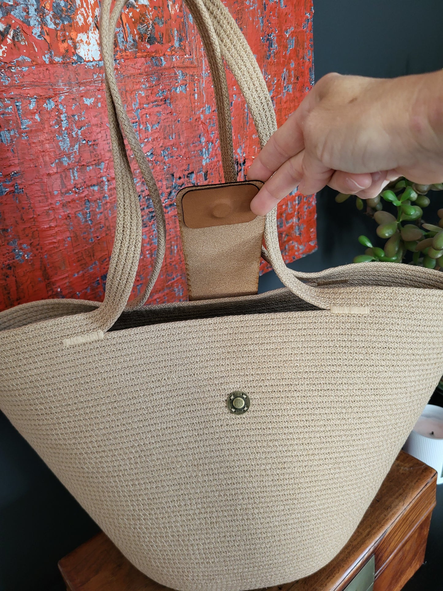 City Bag Horizon med läderspänne. Karamell.