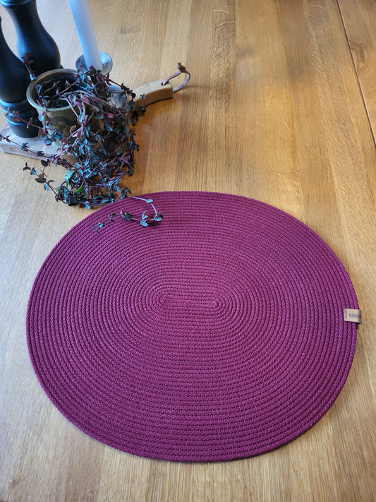 Underlägg - Oval 34x40 cm - Vinröd