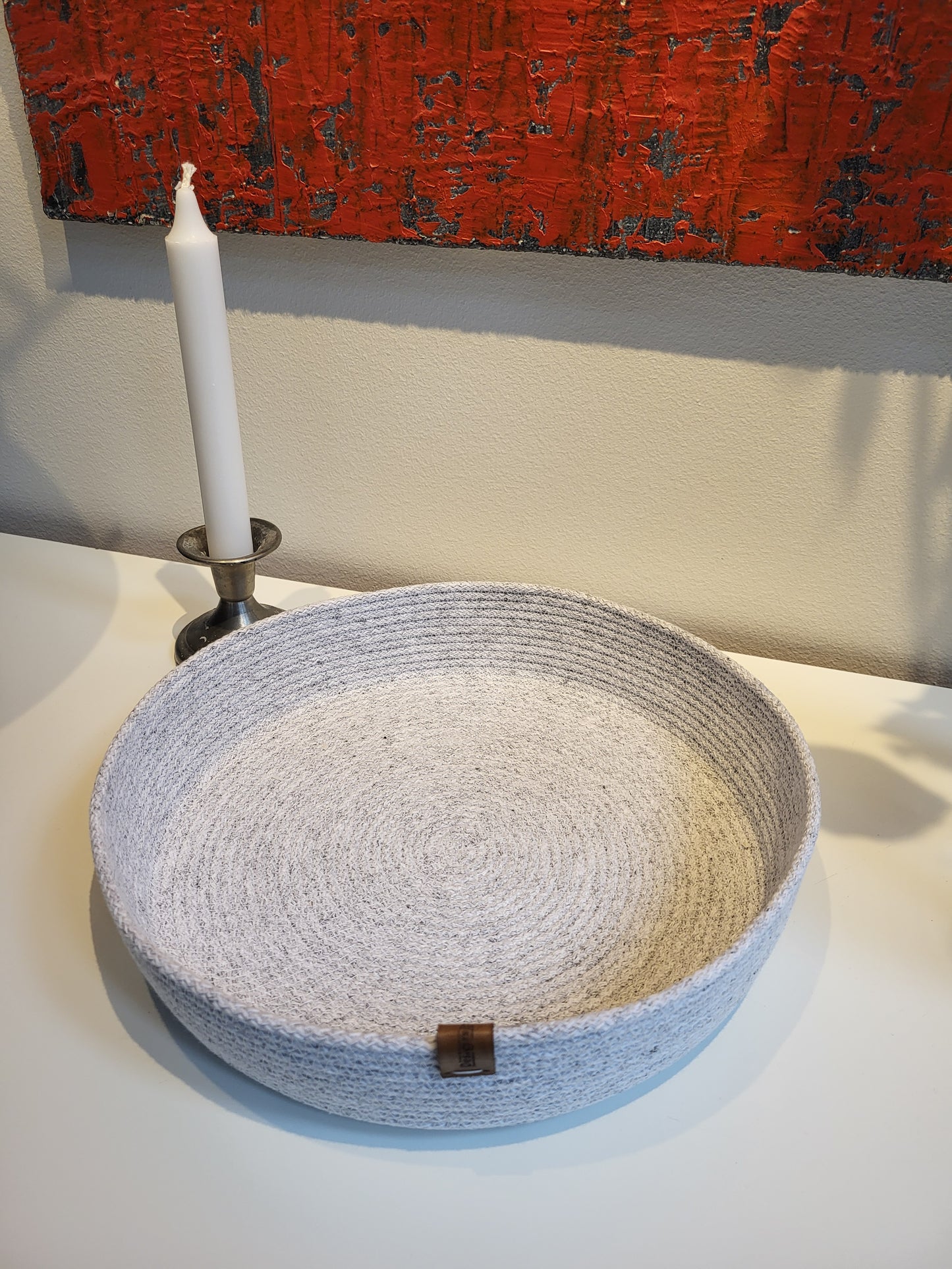Bricka - Rund Ø24 cm - Salt & peppar