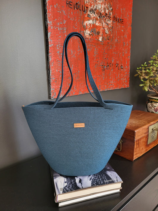 City Bag, oval botten. Petroleum